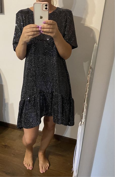 Mohito błyszcząca sukienka tunika XL