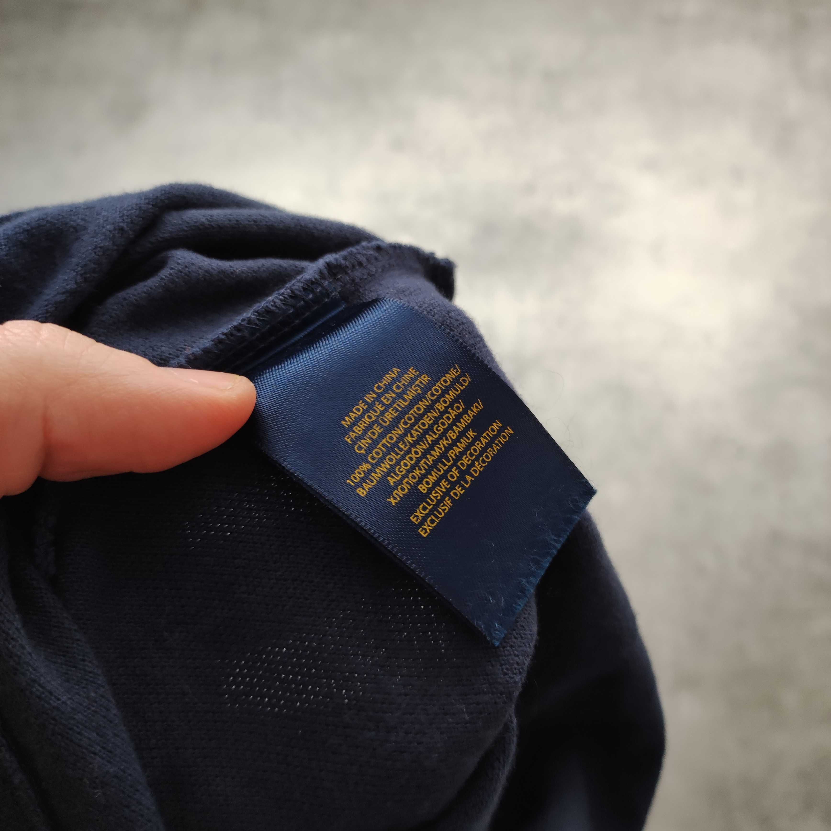 MĘSKA PREMIUM Granatowa Koszulka Polo Kołnierzyk Ralph Lauren Luxury