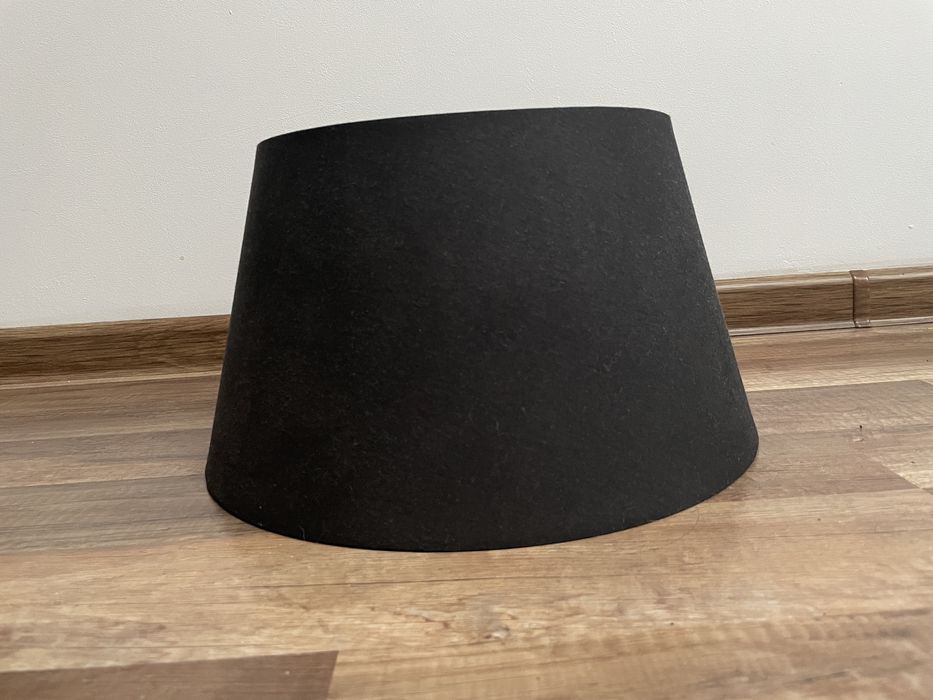 Klosze abażury czarne dwie 2 sztuki materiałowe