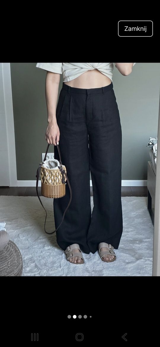 Lniane spodnie massimo dutti M