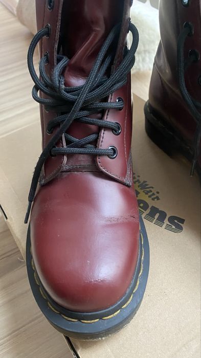 Оригінальні бордові Dr. Martens 1460 cherry red smooth