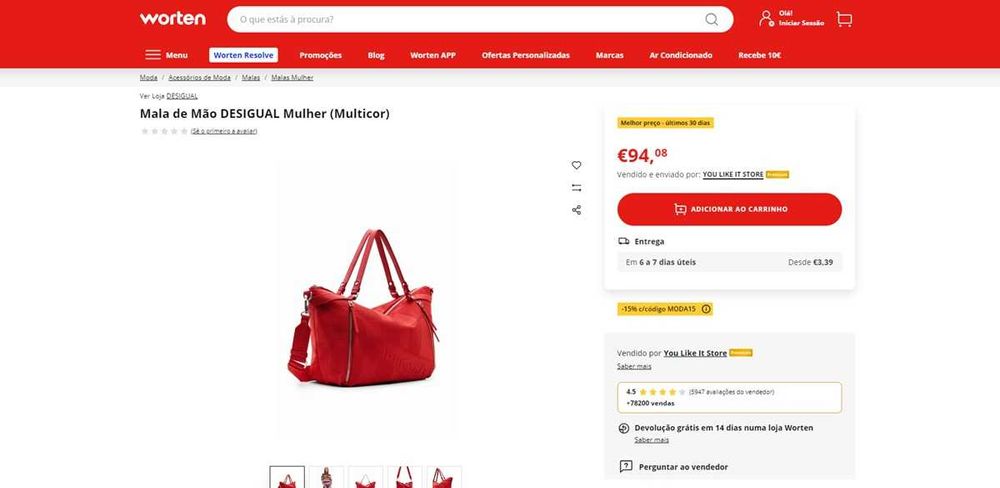 Mala de mão  Desigual ola Libia (100)