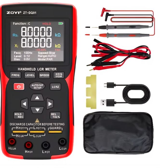Zoyi  DQ 01 LCR  тестер индуктивности, ёмкости, сопротивления, ESR
