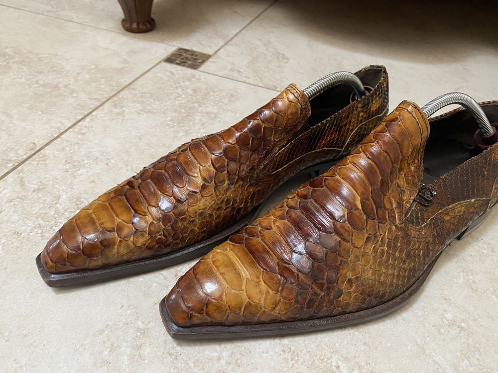 Чоловічі італійські туфлі Giovanni Ciccioli зі зміїної шкіри