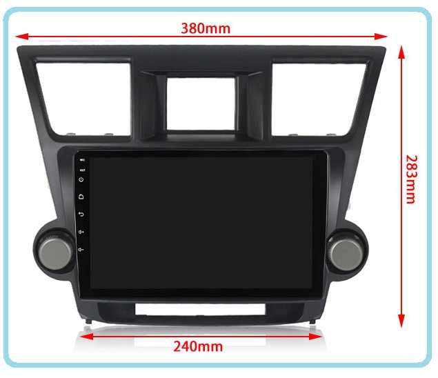 Магнітола Toyota Highlander Android, Qled GPS, USB, 4G, CarPlay!
