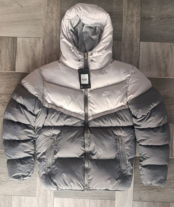 Пуховик Nike Storm-fit серый | Куртка Nike