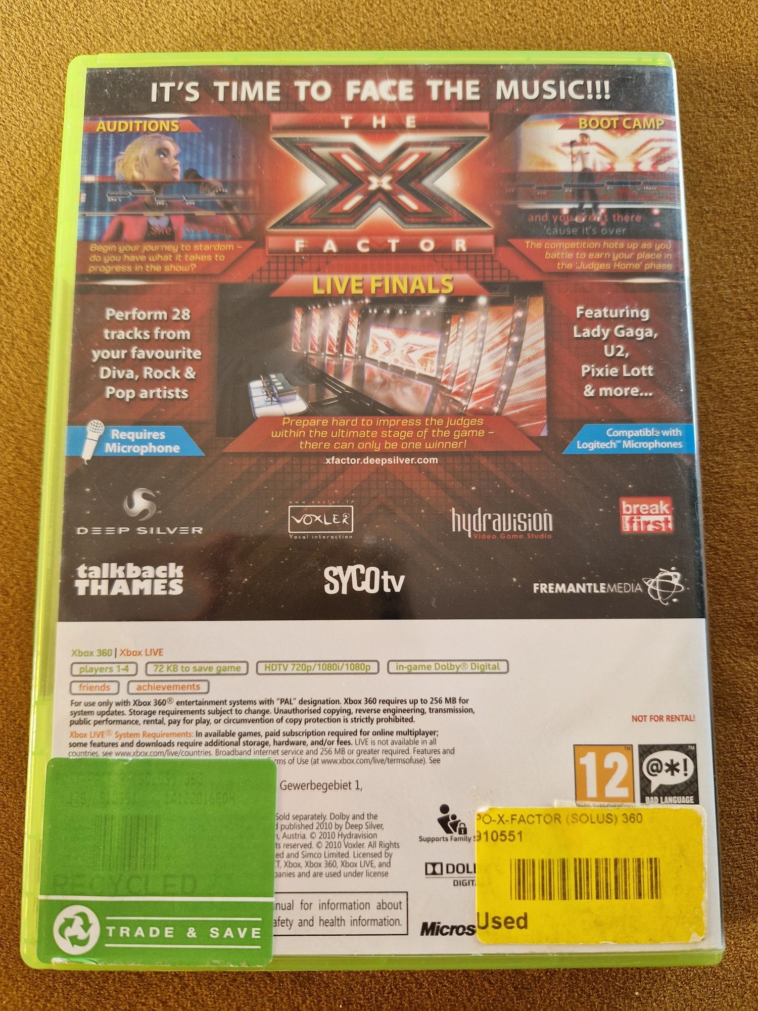 Gra The X Factor na Xbox 360