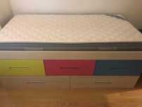 cama solteiro tipo estúdio 90x200 com arrumação