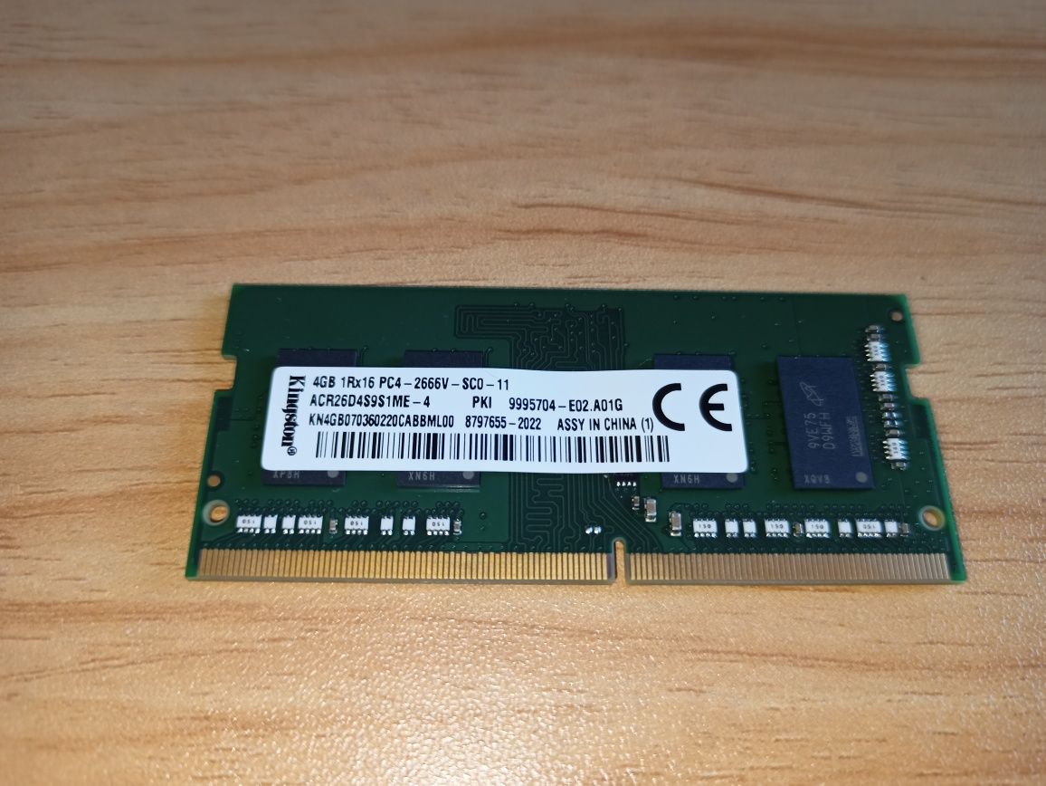 Оперативна пам'ять Kingston 4GB SO-DIMM DDR4 2666 MHz