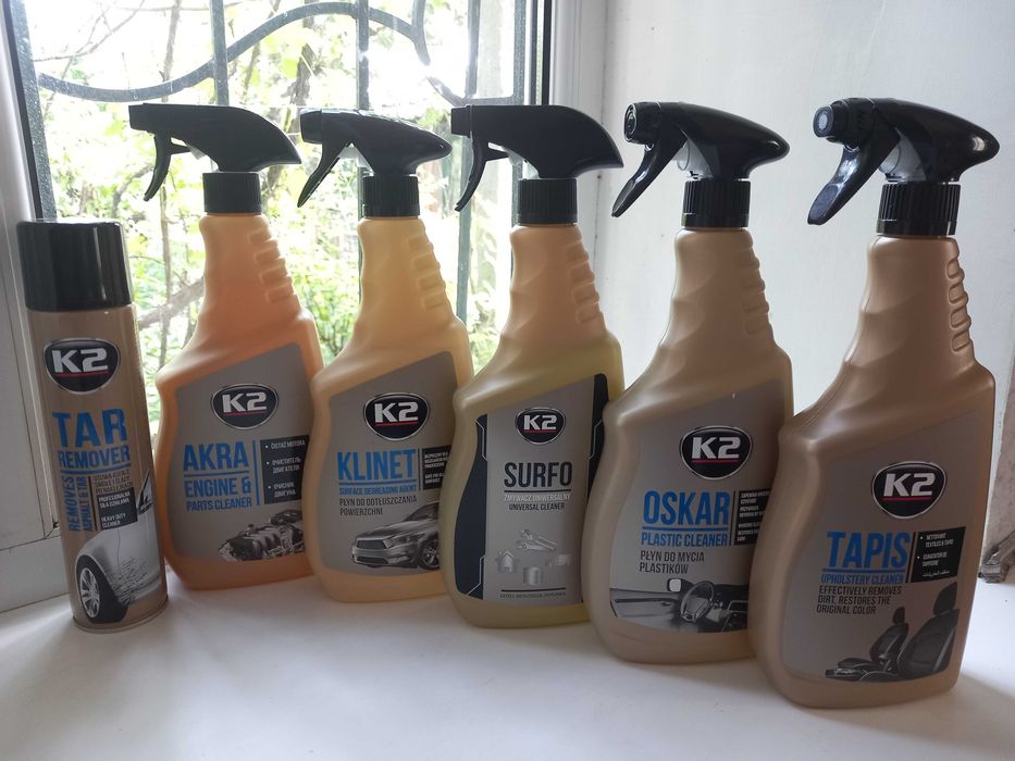 Обезжириватель, очиститель кузова, двигателя, пластика авто K2 Польша