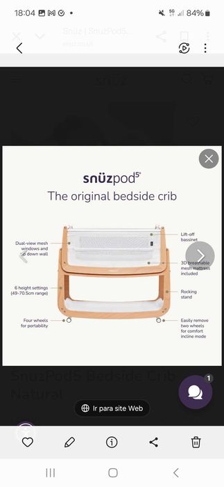 Berço Snuzpod 3 em 1