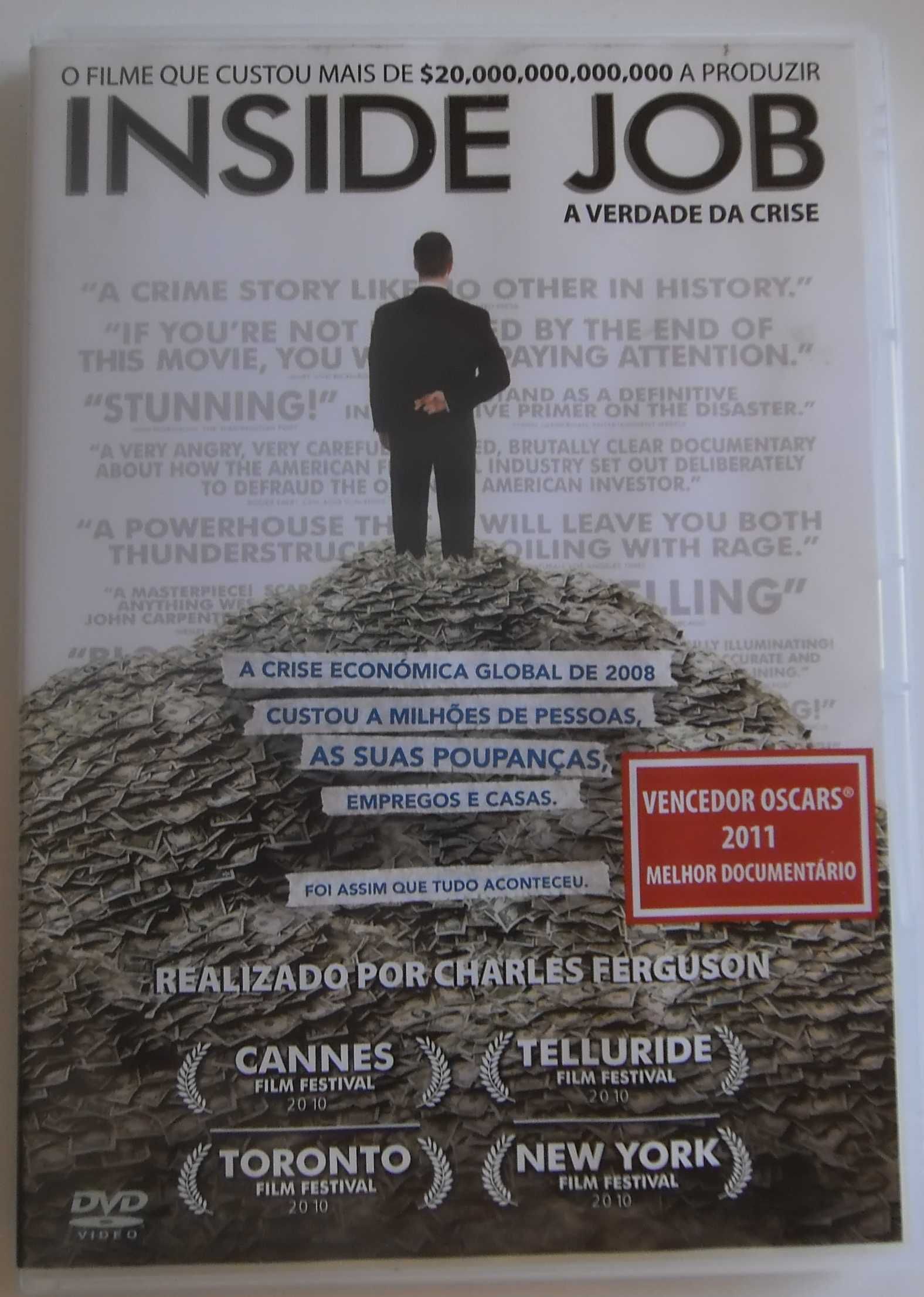 DVD Filme Inside Job - Vencedor do Melhor Documentário Óscares 2011