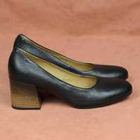 Кожаные итальянские туфли на каблуке Alberto Fermani Омбре 38-39р 25