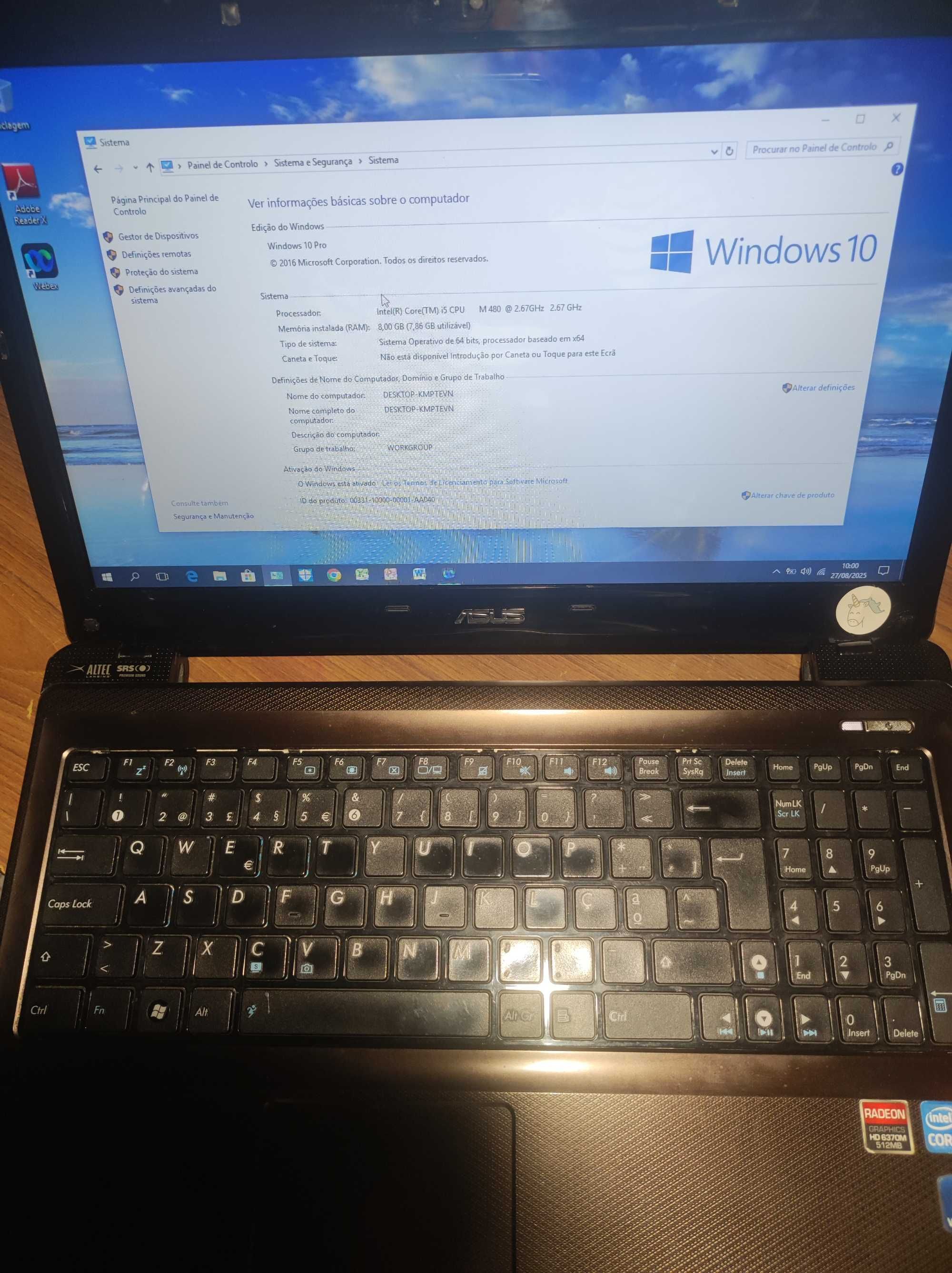 Portátil Asus X52J _Core i5