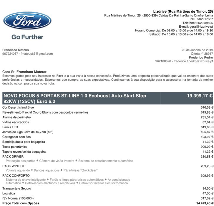 Ford Focus 1.0 Ecoboost 125cv ST line