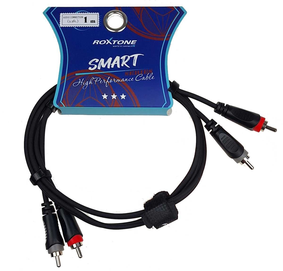 Kabel audio 2 x Wtyk RCA / 2 x Wtyk RCA 1m Roxtone SACC130L1