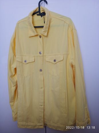 Стильна джинсова куртка лимонного кольору
