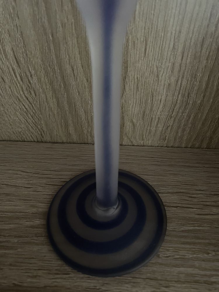 Lampa olejowa naftowa z knotem granatowe szkło