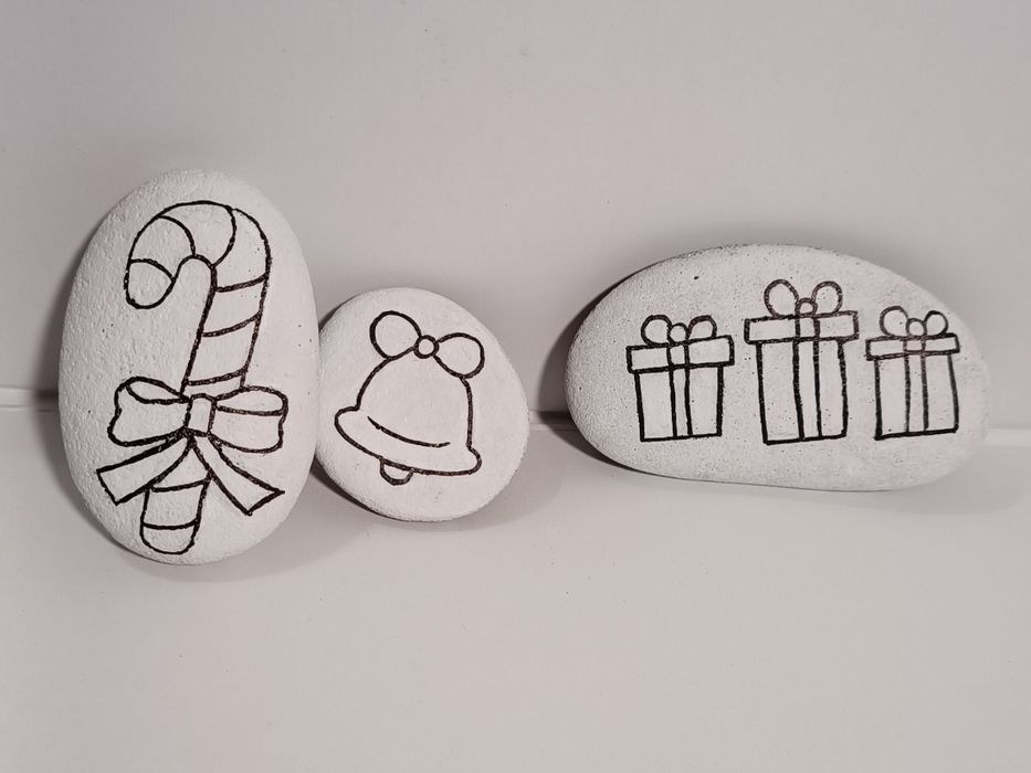 Kolorowanka kamyczki zrób to sam diy świąteczne kamyczki