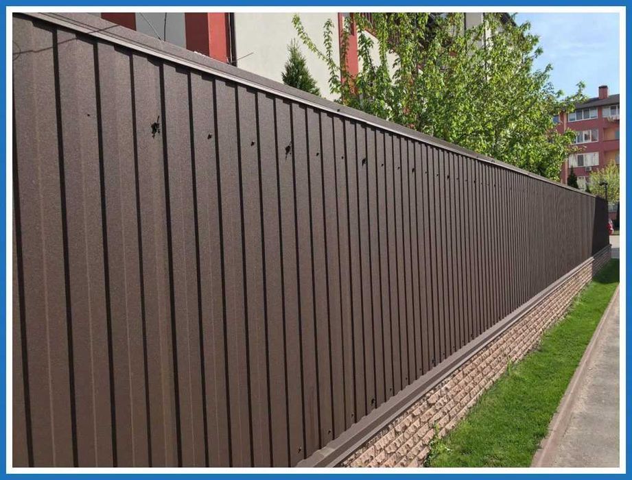 Паркан із профнастилу заборы из профнастила кованые ворота калитки