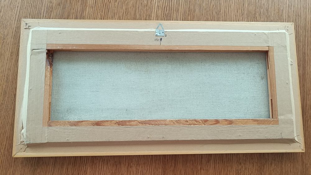 Obraz na płótnie w drewnianej ramie 32cm x 67cm,