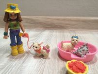 mini lalka opiekunka kotki figurki akcesoria