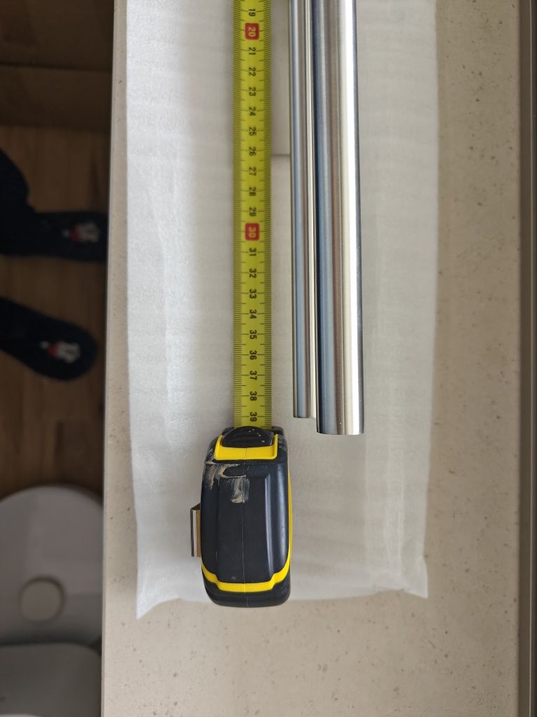 Toalheiro aço inoxidável duplo 39cm