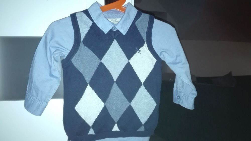 Koszula i pulower r.74 H&M Święta, eleganckie
