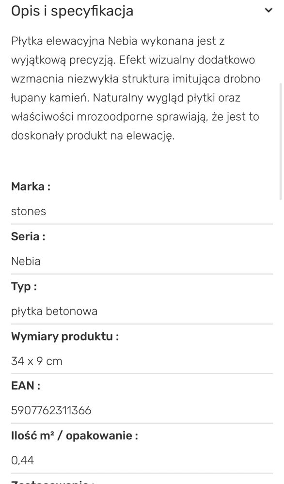 Płytki - Płytka betonowa A4 Nebia 0,44 m² dekoracyjna - 8 kartonów