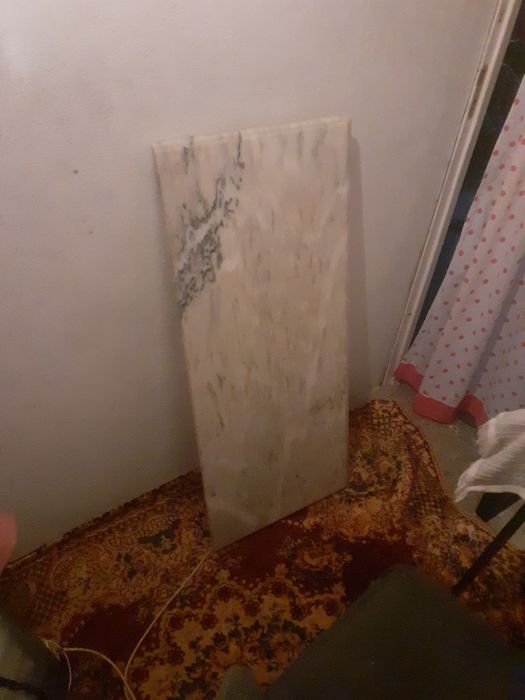 mesa de mármore, parte de cima