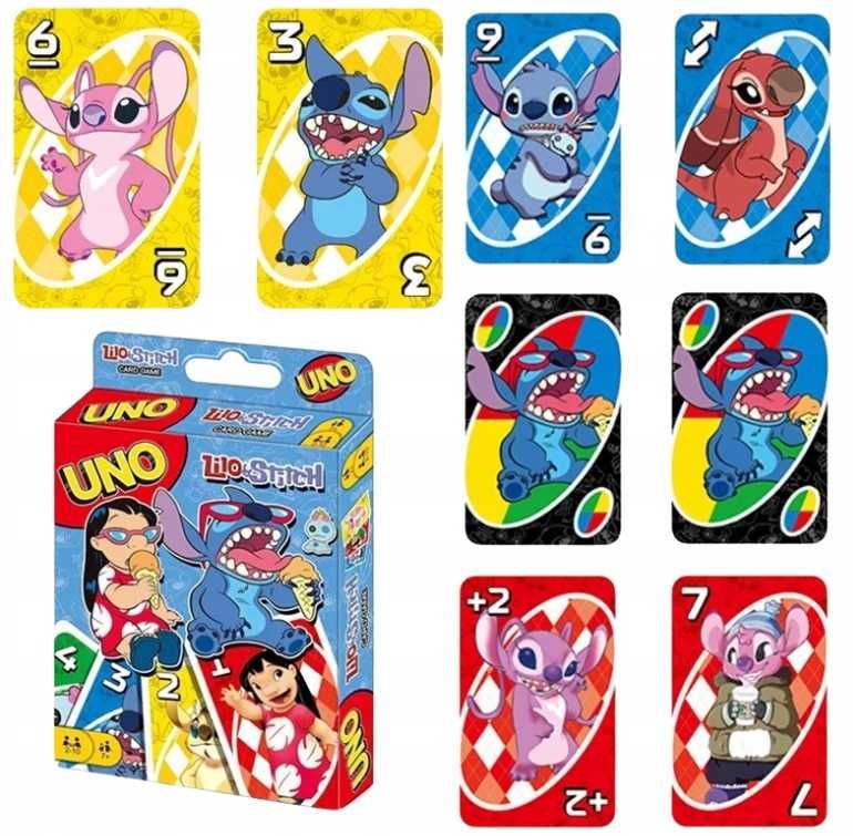 Karty do Gry Uno Stitch Stich Lilo Gra Planszowa Karciana nie flip