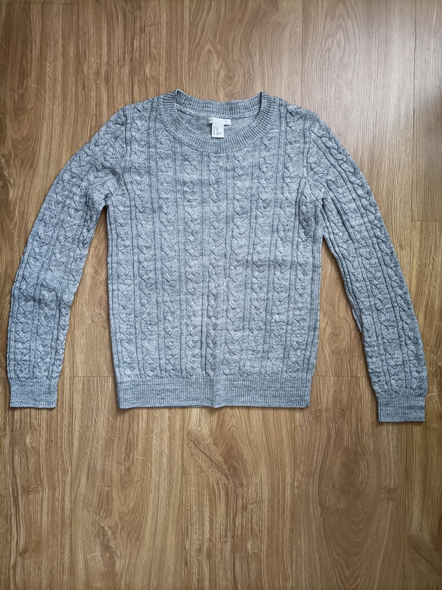 Szary sweter rozmiar XS/34 Basic H&M