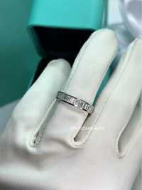 Золотое кольцо дорожка в стиле Tiffany c бриллиантами 2.98ct