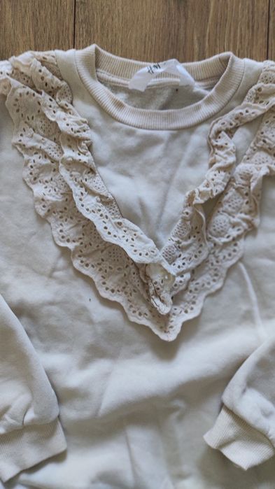 H&M Sweterek elegancki kolor kawa z mlekiem