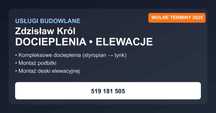 Docieplenia i elewacje — kompleksowo | wolne terminy 2025
