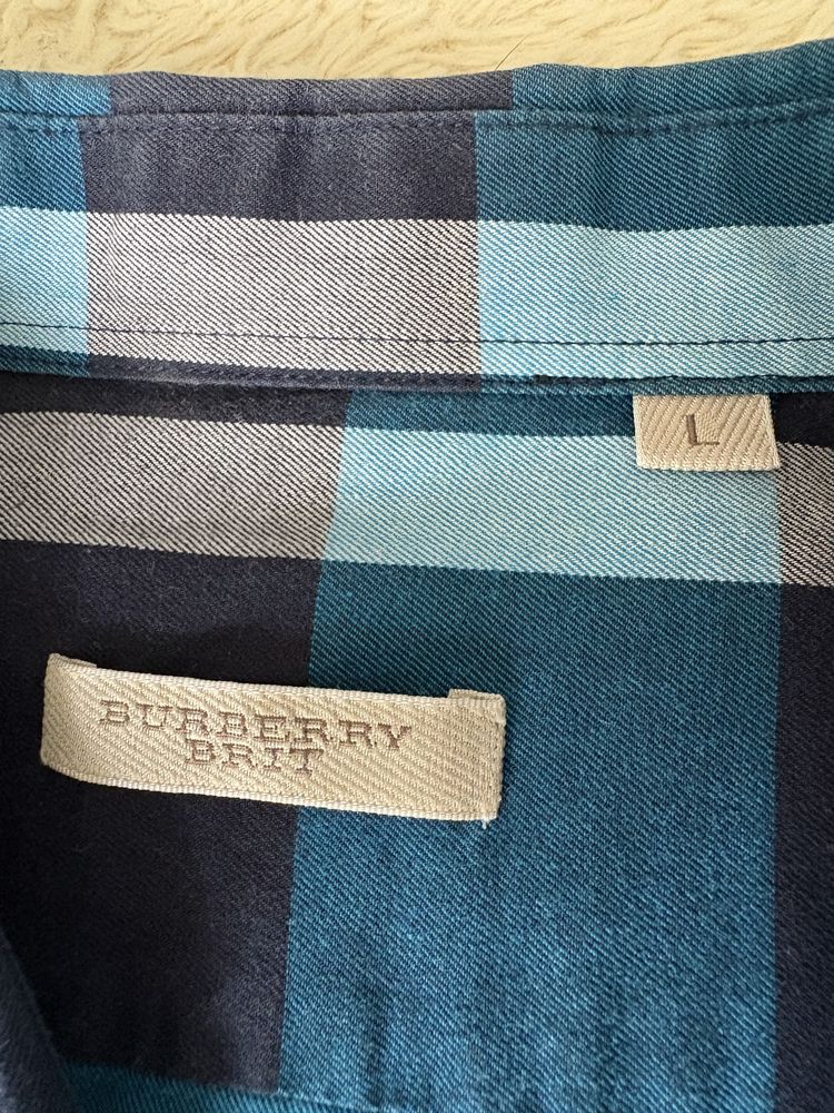 Рубашка мужская в клетку «Burberry” оригинал размер L