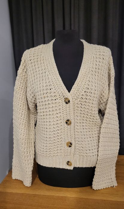 Kardigan beżowy sweter M