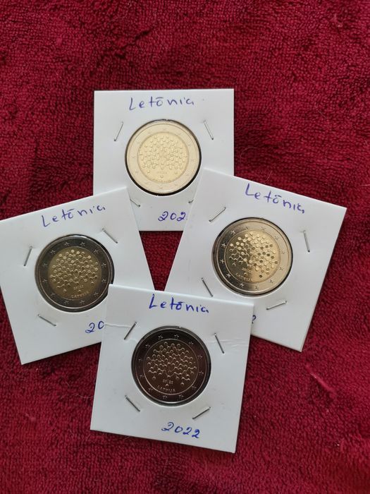 Moeda UNC comemorativa de 2€ - Letônia 2022