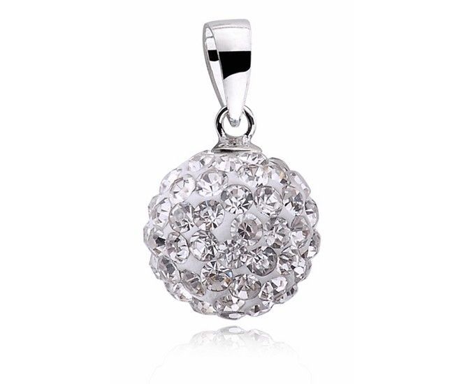 Wisiorek Biała Kulka Kuleczka Swarovski White 10Mm Crh0001C10