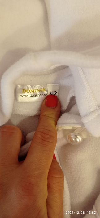 Komplet do chrztu ciepły dziewczynka 62