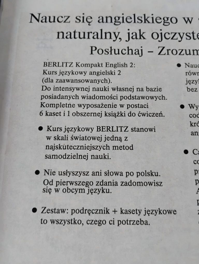 Kurs j angielskiego z kasetami