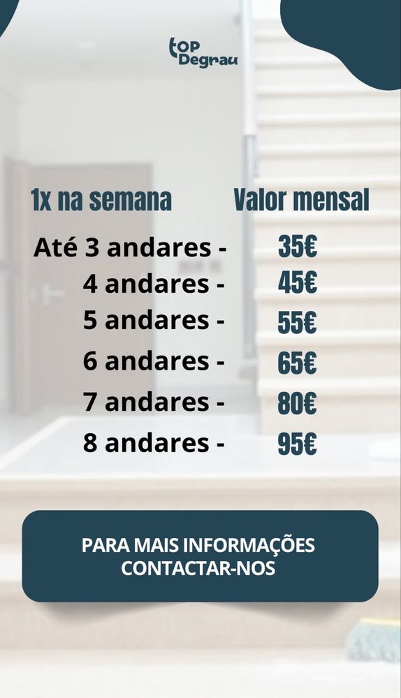 Limpeza de escadas