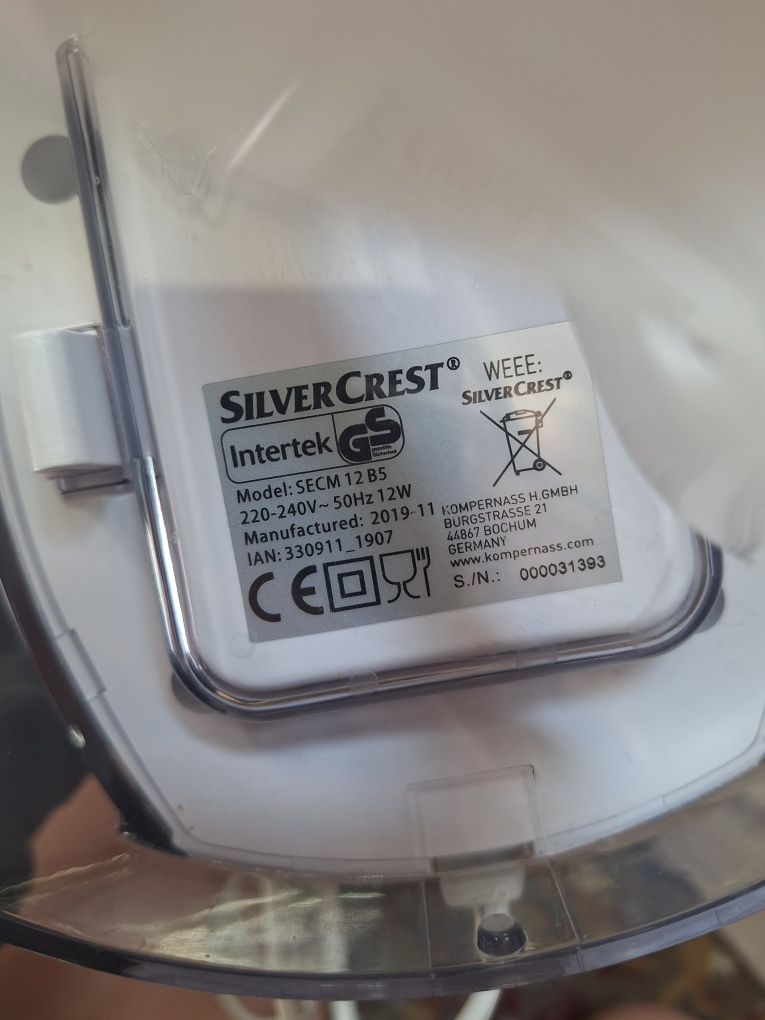 Maszyna do lodów ice cream maker secm 12 B5 Silver Crest Lidl