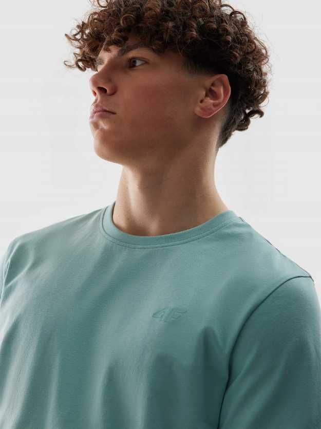 Koszulka Męska 4F Bawełna T-SHIRT TURKUS (SHM1154-47) -M WYSYŁKA 24H