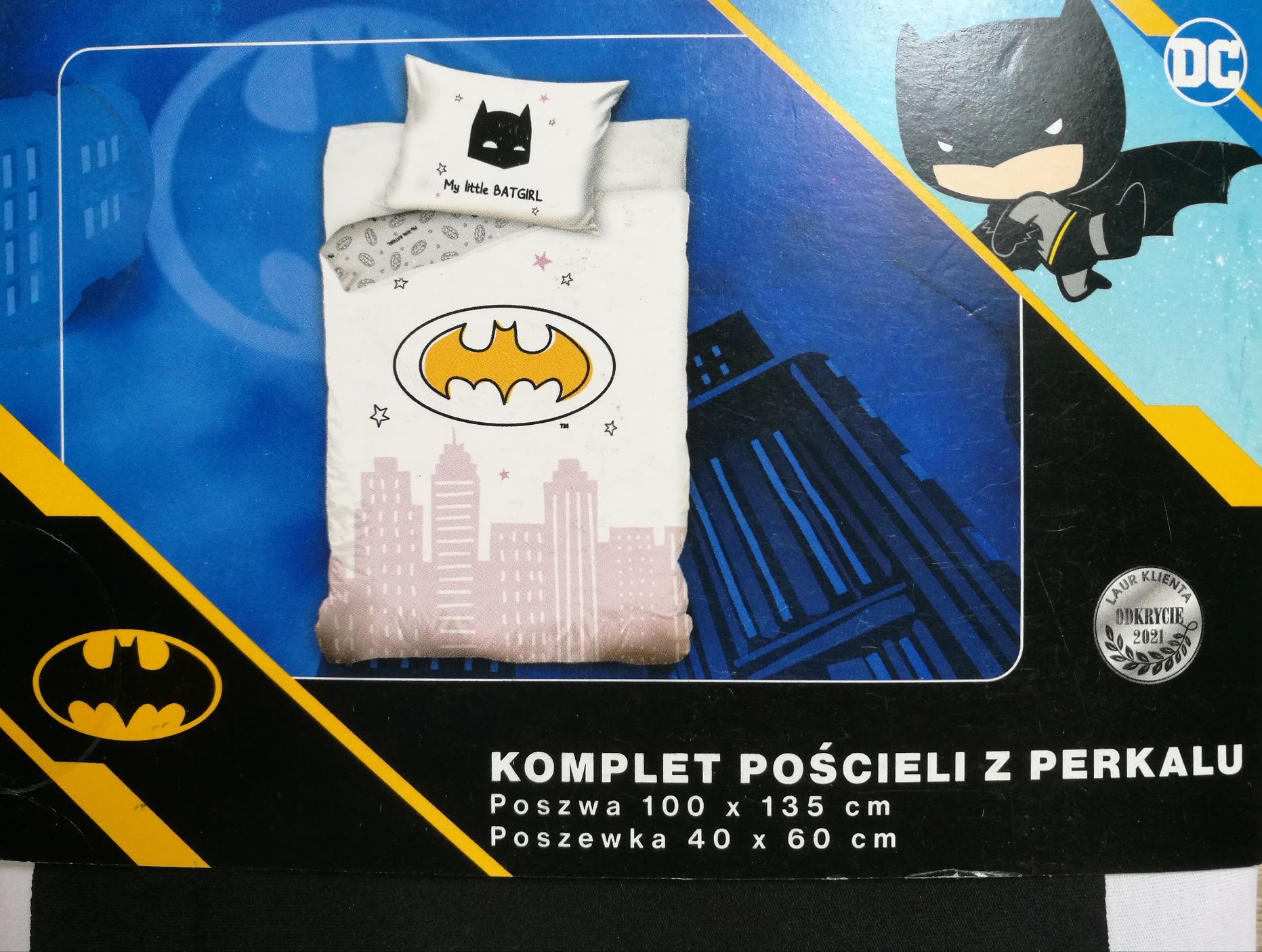 NOWY zestaw Little Batgirl > pościel do łóżeczka + 3-pack body
