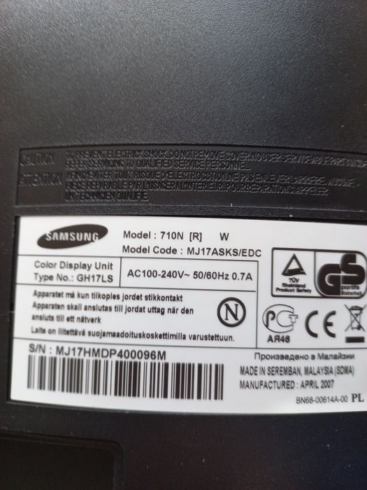 Monitor Samsung 17cali