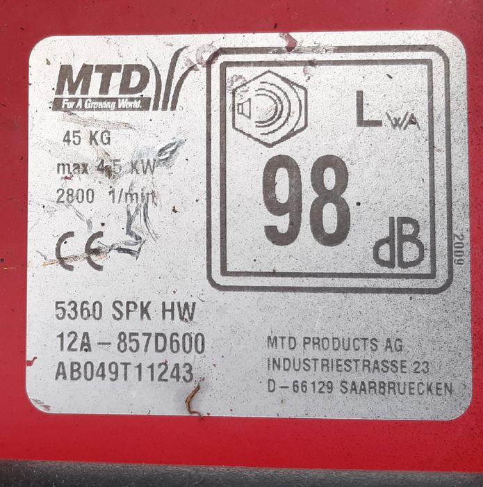 Kawasaki FJ180V Kosiarka MTD Spalinowa 5360 SPK szerokość 53 cm