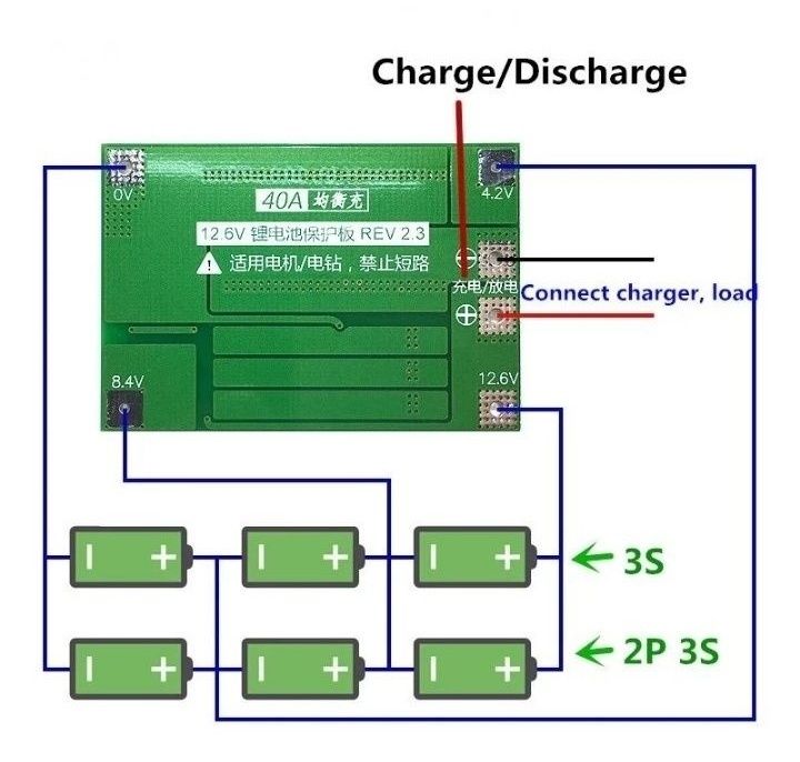 BMS 3S 40А (12,6V) БМС с балансировкoй для Li-Ion аккумуляторoв

BMS 3