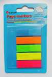 Zakładki znaczniki samoprzylepne folia 12x45 mm 5 kol. fluo x 25 szt.