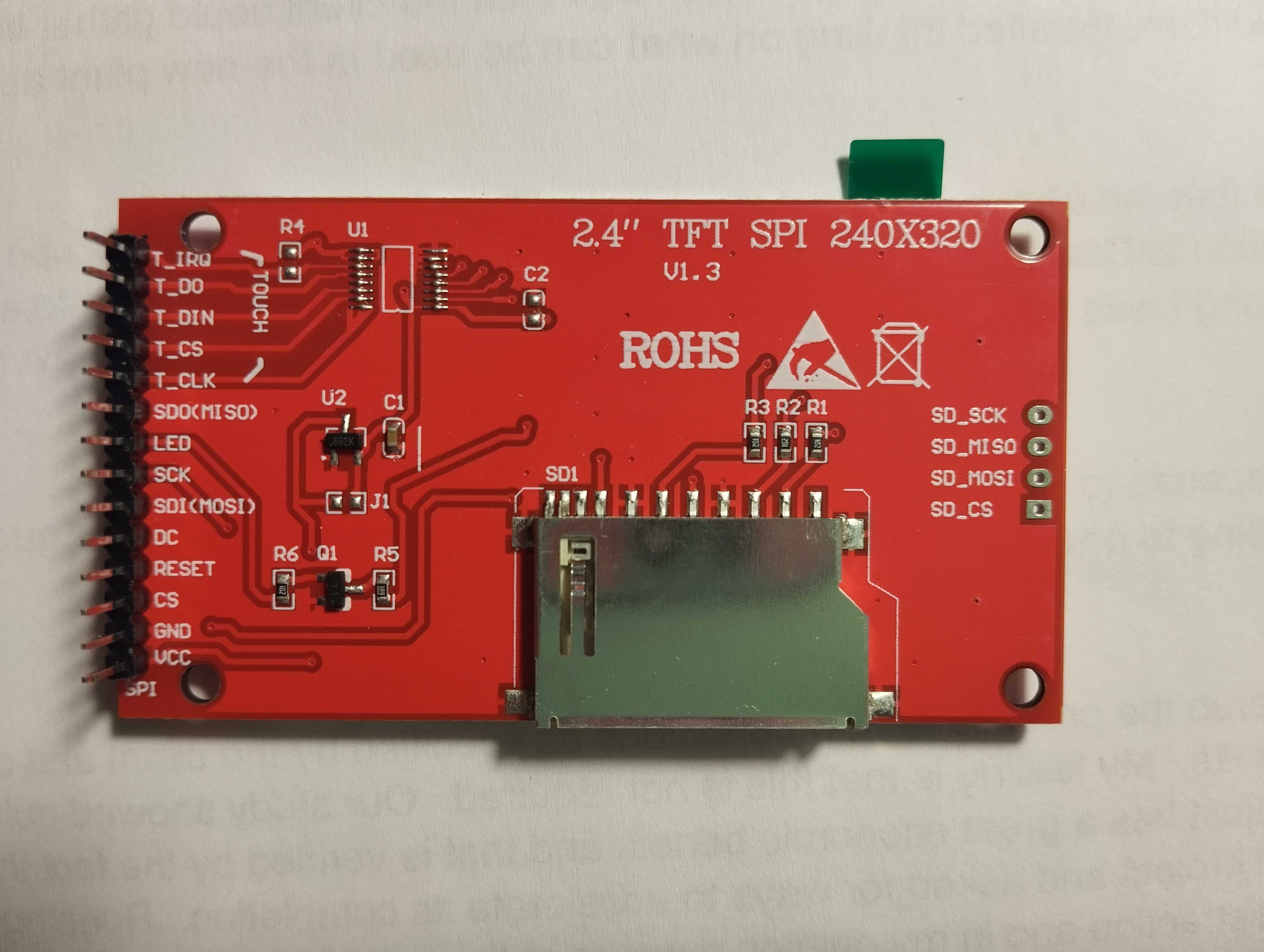 TFT дисплей 2,4"    SPI 240х320